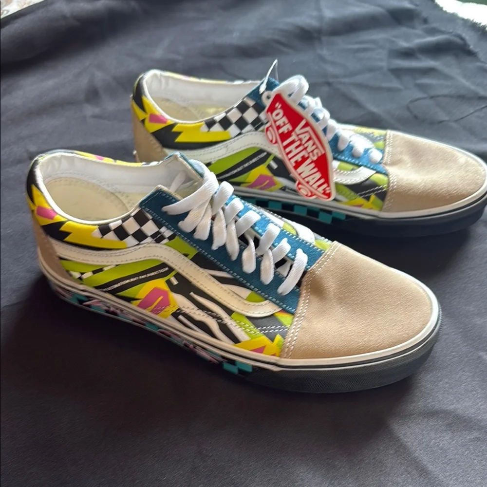 NWT- Vans Multicolor Graphic Sneakers - Picture 1 of 5